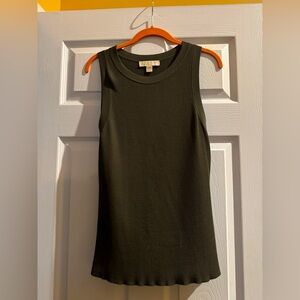 MICHAEL Michael Kors Olive Green Ribbed Tank Top size large
